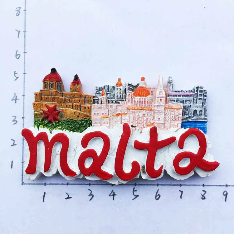 Travel in Malta Fridge Magents Tourst Souvenirs Refrigerator Magnetic Stickers Home Decorations - Цвет: Бургундия