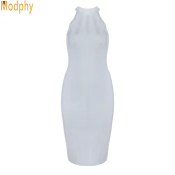 

Summer Women Bandage Dress Vestidos Verano 2018 New Midi Sleeveless Sexy Bodycon Celebrity Party Dress Drop Ship Wholesale D179