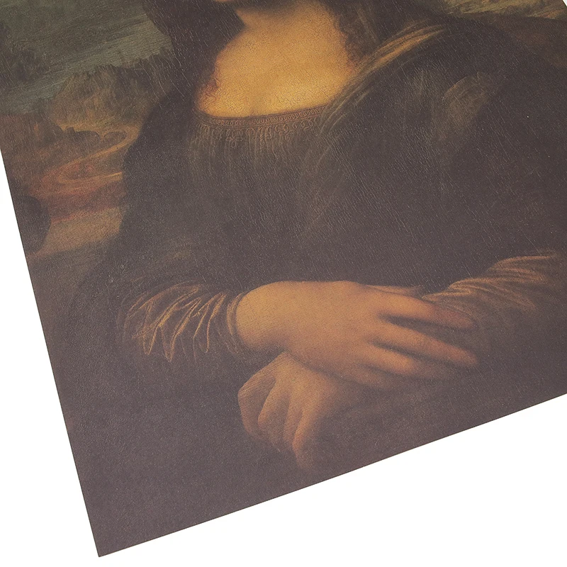 Mona Lisa Leonardo Da Vinci Smile Знаменитые Картины крафт-бумага плакат для кафе домашний декоративный плакат ретро картина Наклейка на стену