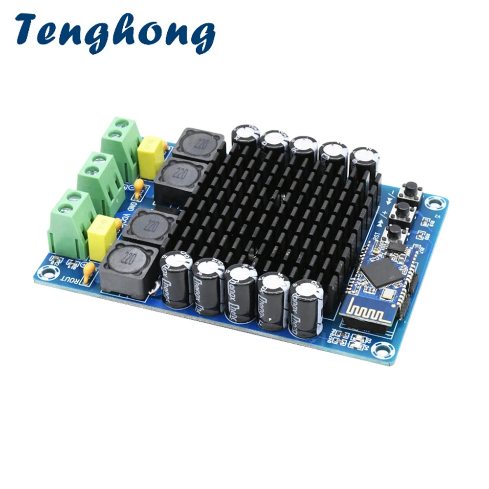 Tenghong TDA7498 усилитель звука Bluetooth Board 100W * 2 Dual Channel CSR8635 4 1 HD цифровой платы DIY DC12