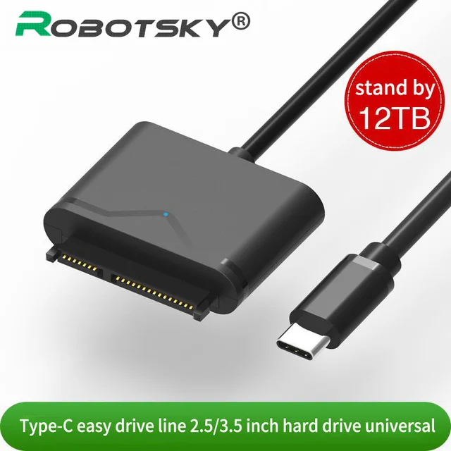 USB 3.1 Type C to Sata Cable USB-C 22Pin HDD SSD Adapter Cable for 2.5