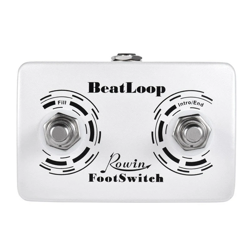 Rowin Dual Footswitch Foot Switch Pedal for Rowin BEAT LOOP Recording Effect Pedal with 6.35mm Cable - Цвет: White