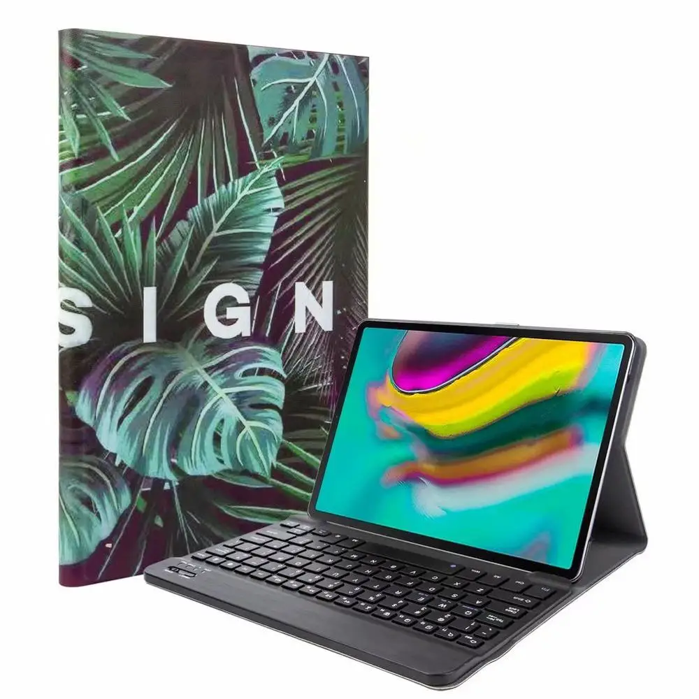 Чехол для samsung Galaxy Tab A 10,1 T510 T515 планшет клавиатура с отделяемой 7 видов цветов задний светильник Bluetooth клавиатура чехол+ ручка - Цвет: Without Light