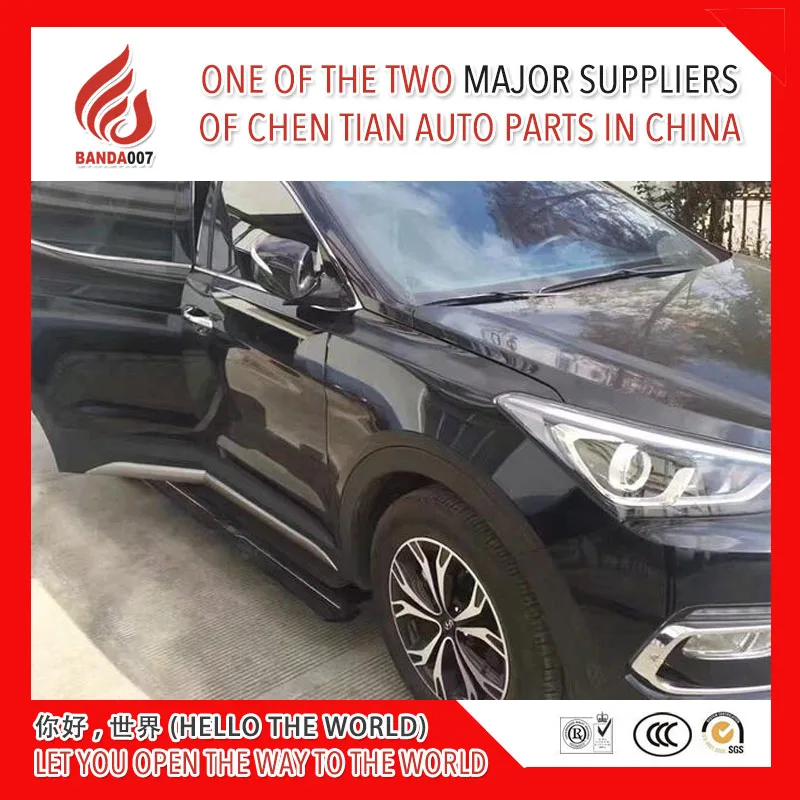 

High quality aluminium alloy Automatic scaling Electric pedal side step running board for New Santa Fe2015-2017