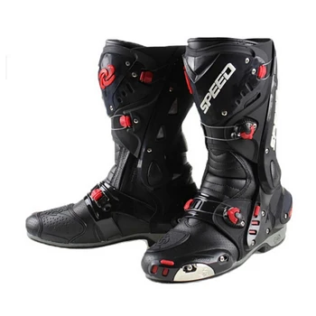 

Professional Motorcycle Racing Alloy slider Boot Motocross boot Riding Non-slip shoes Microfiber Leather boats boots