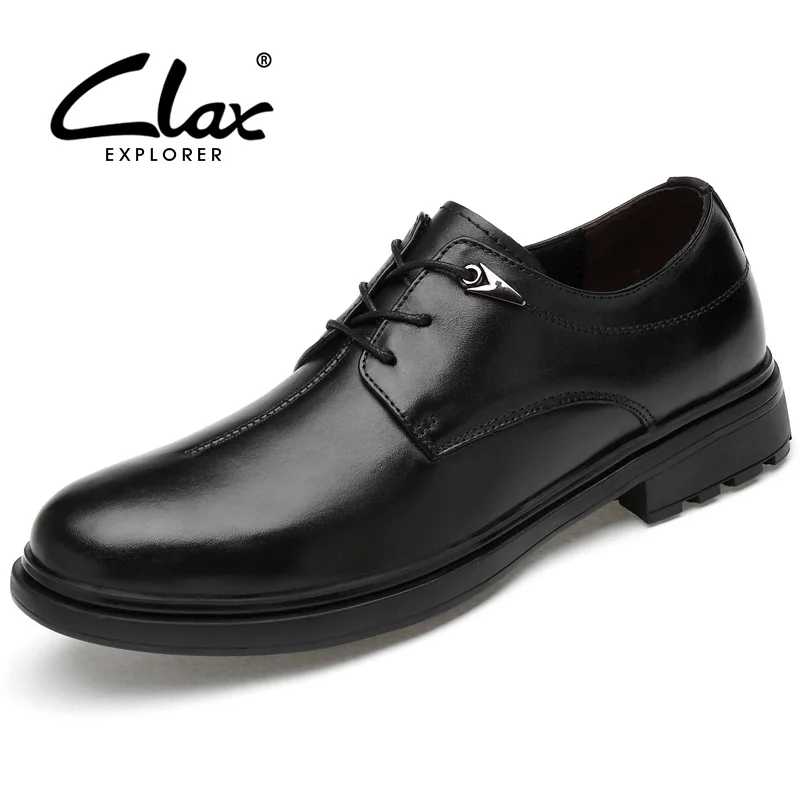 

CLAX Men's Dress Shoe Oxfords Genuine Leather Autumn Formal Shoes Male derbi shoe chaussure homme luxury wedding Shoes Big Size
