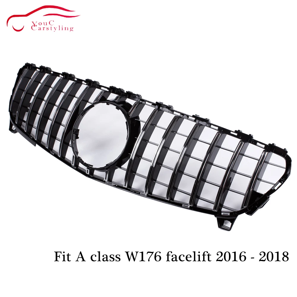 W176 GT решетка передний бампер R гриль для Mercedes A класса facelift 2016 2017 2018 A180 A200 A250 A45 AMG GTR