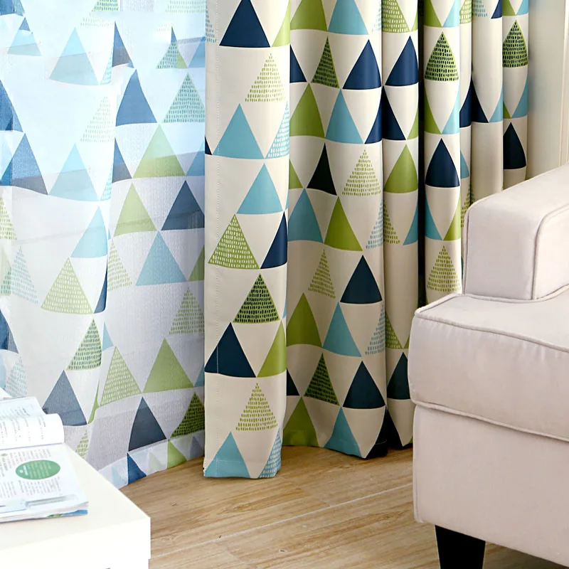 2017 новые европейские геометрические затемненные шторы для спальни гостиной