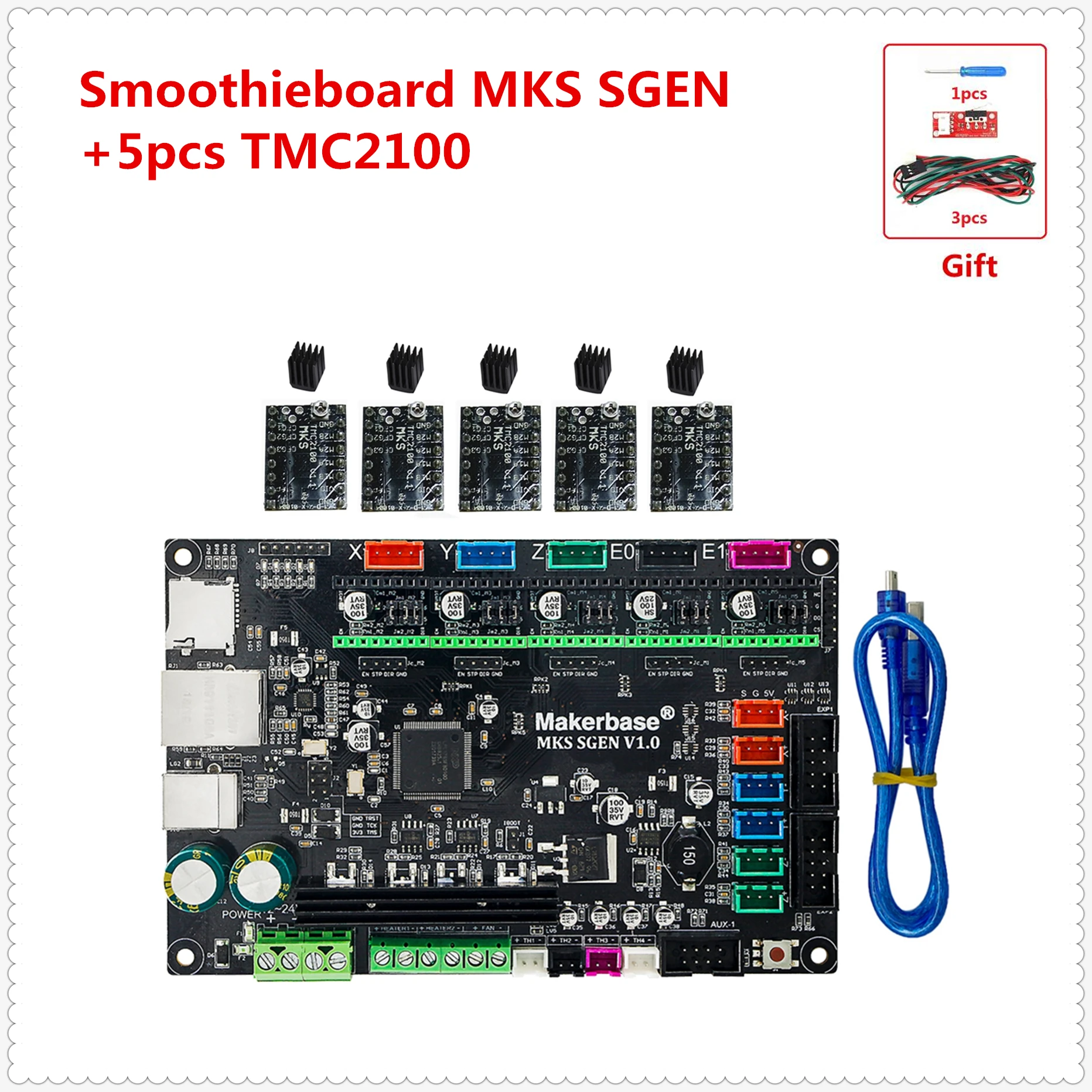 3d printer board MKS SGEN Smoothieboard support TMC2208 TMC2100 LV8729 DRV8825 A4988 tb6600 lv8727 stepper motor