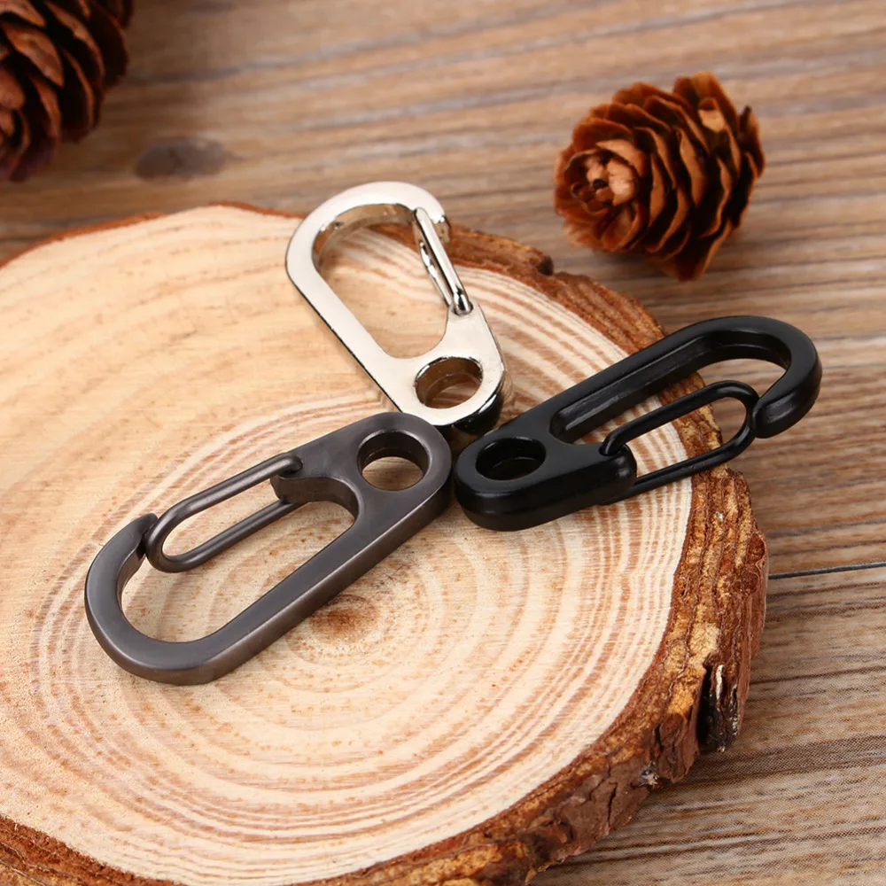 Outdoor Camping Hiking Carabiner Hook Stainless Steel Keychain Buckle