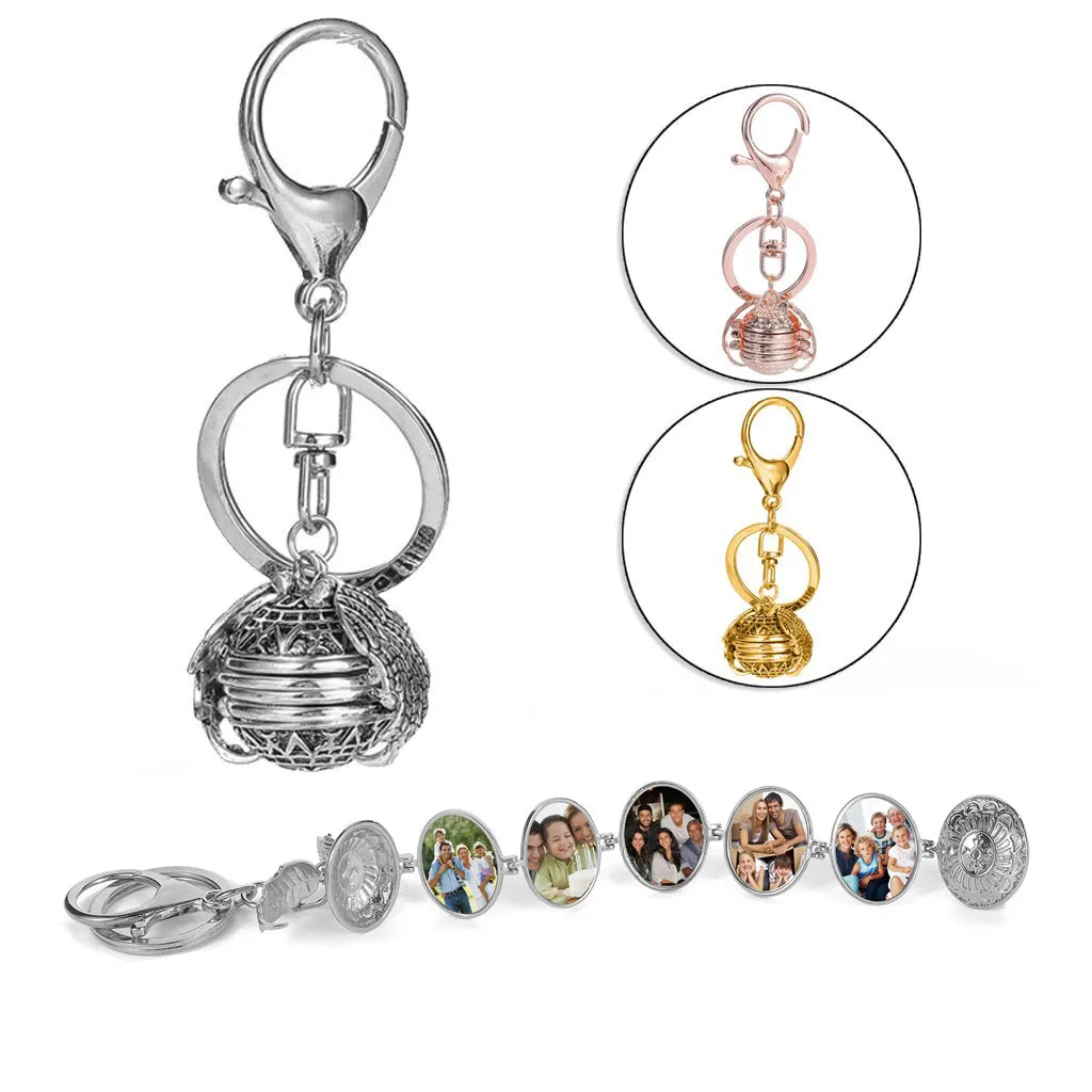 

Angel Wings Geometric Elliptical Multilayer Phase Box Keychain Pendant Ladies