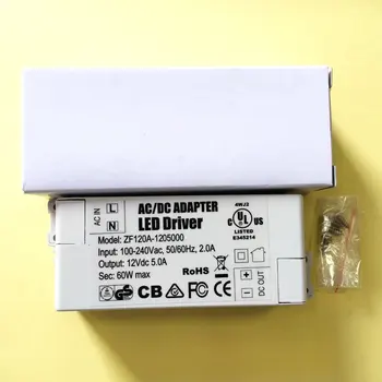 

150PCS/LOT DC12V5A 60W Mini Ultra-thin Compact size LED Drive power supply AC/DC Adapter