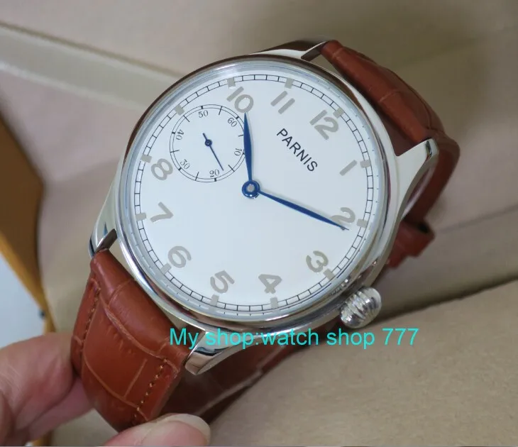 44 мм PARNIS Asian ST3600 17 jewels gooseneck механические наручные мужские часы высокого качества оптом rnm007