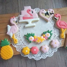 8 шт. помадка Формочки Фламинго арбуз ананас печенье плесень набор выпечки инструмент Свадебная вечеринка