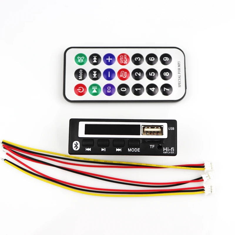 

Bluetooth 5.0 MP3 decoder board WMA WAV FLAC APE 12V Wireless Audio Module Color Screen USB TF FM Radio For Car accessories