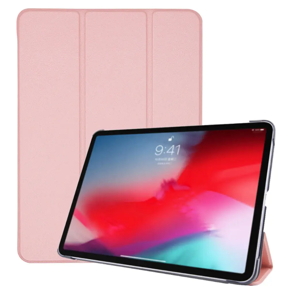 Чехол для Apple ipad pro 11 модный Ультра тонкий PU кожаный чехол откидная крышка устойчивый планшетный ПК защитная оболочка для ipad pro 11 - Цвет: Rose Gold