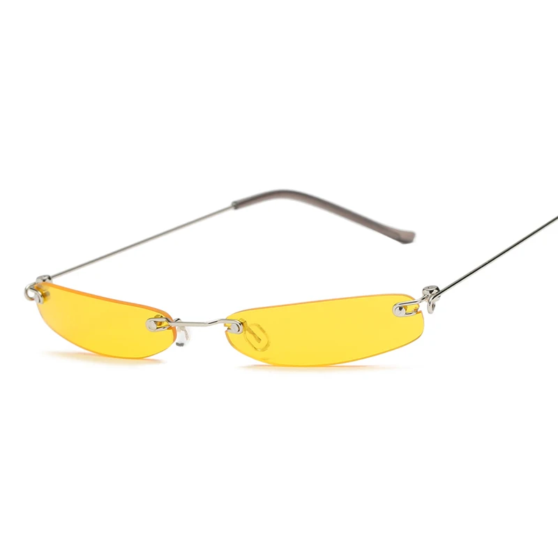 Винтажные Солнцезащитные очки мужские маленькие узкие солнцезащитные очки ретро прямоугольные солнцезащитные очки Брендовые дизайнерские женские очки без оправы женские оттенки