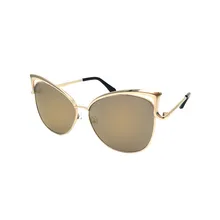 Sunglasses Women Fashion Cat Ear Sunglasses Metal Frame Sunglasses Sun Glasses Mirror Goggle UV400