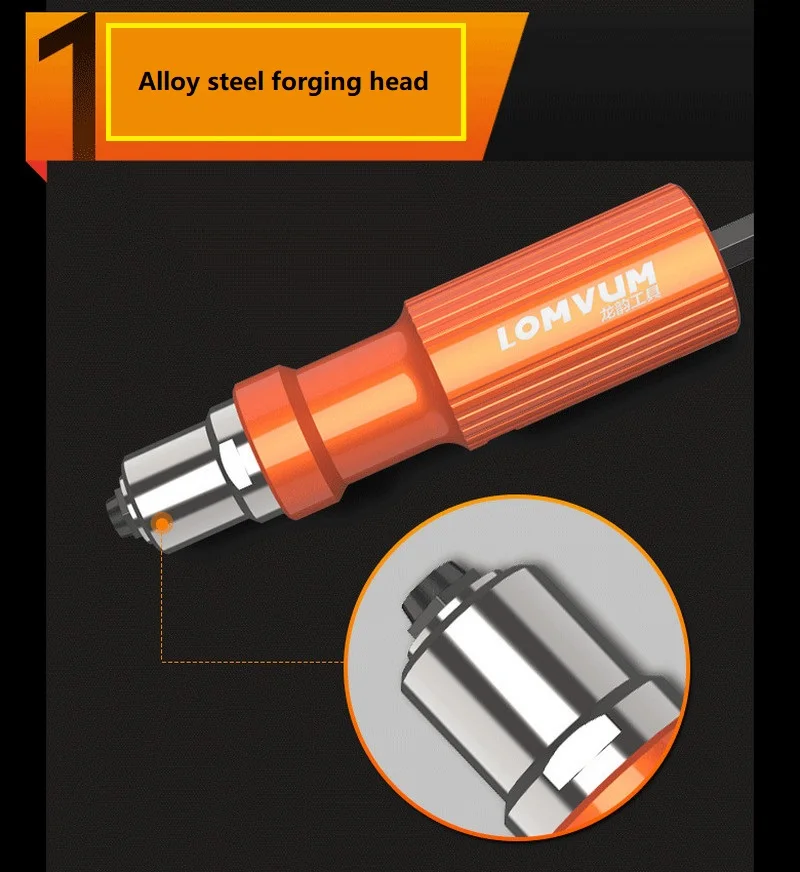 Электрический вставной заклепочный гаечный пистолет поп-клепальный дрель инструмент беспроводной наконечник-переходник заклепочный пневматический глухий заклепочный адаптер Ручной инструмент