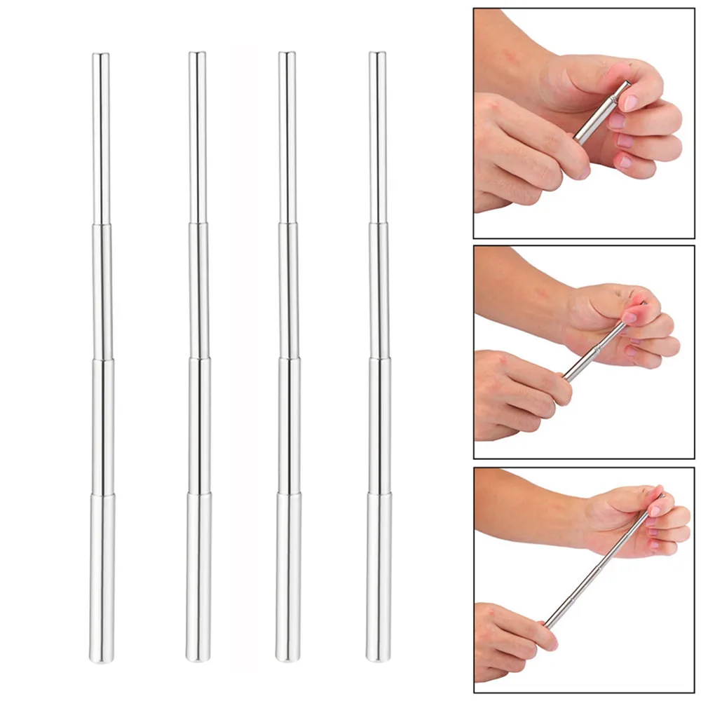 

1/2/4 pcs Reusable Drinking Straw Stainless Portable Straight Metal Straw Drinking Telescopic Drinking Tool Party Bar Accessory