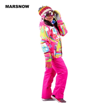 Kids Ski Suit Children Windproof Waterproof Ski Set Warm Girls And Boy Snow Set Winter Snowboarding Skiing Pants And Jacket free shipping kids ski jacket winter outdoor children clothing windproof skiing jackets warm snow suit for boys girls