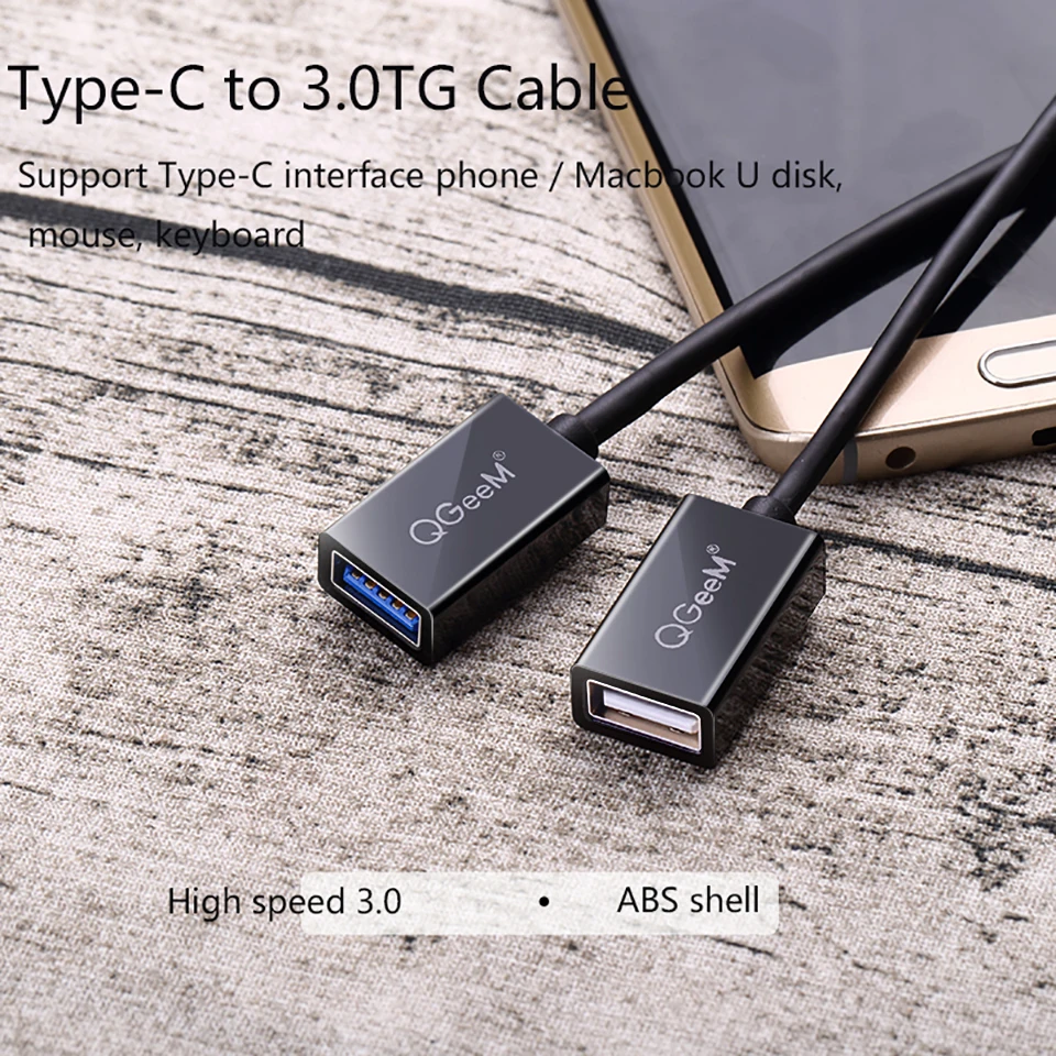QGeeM USB C OTG Кабель адаптер 3 0 2 type c для samsung galaxy s8 s9 HUAWEI P10 P20 mate 20 pro Macbook OTG|Кабели