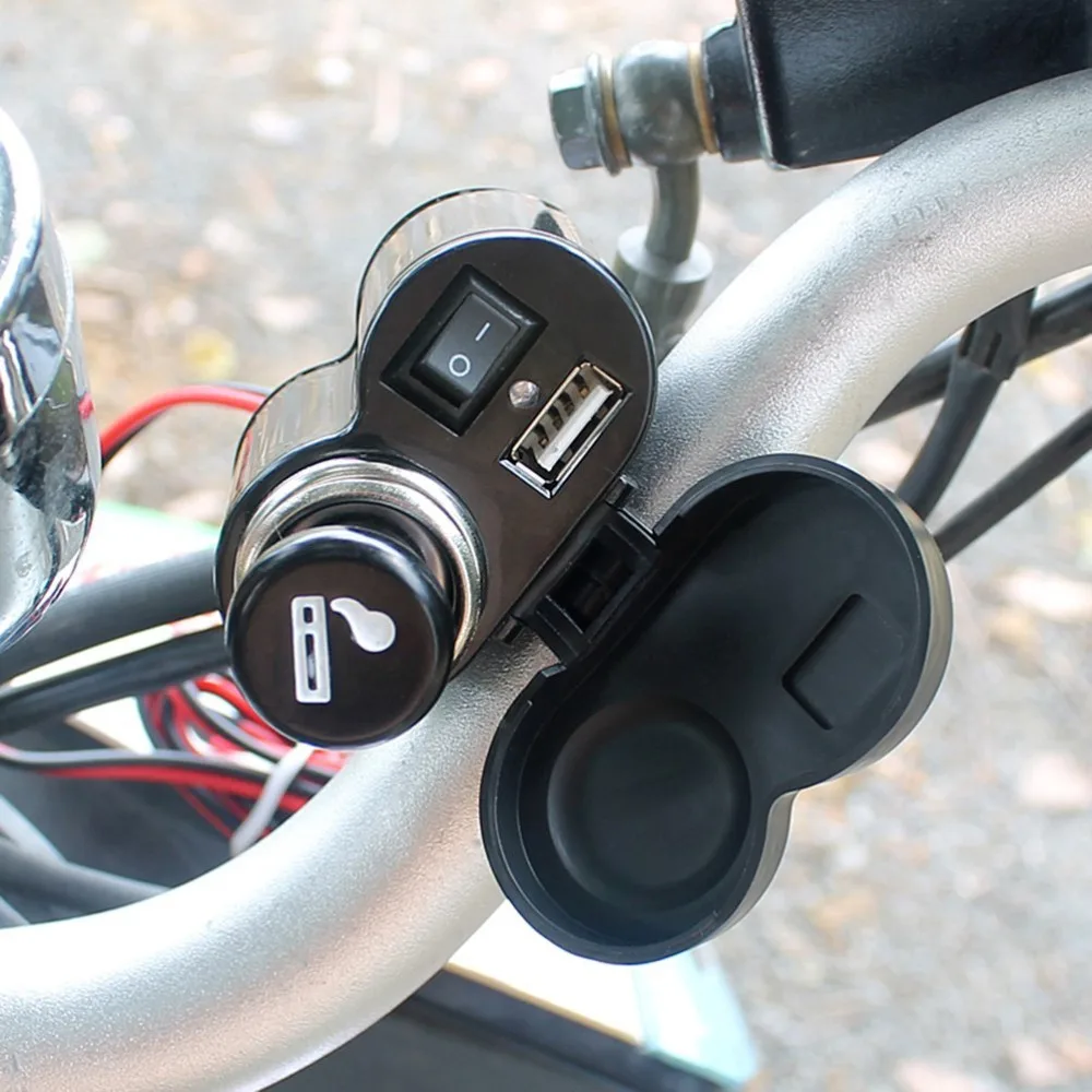 

IZTOSS Motorcycle Waterproof GPS 1.5A USB Port Power Charger Cigarette Lighter Socket