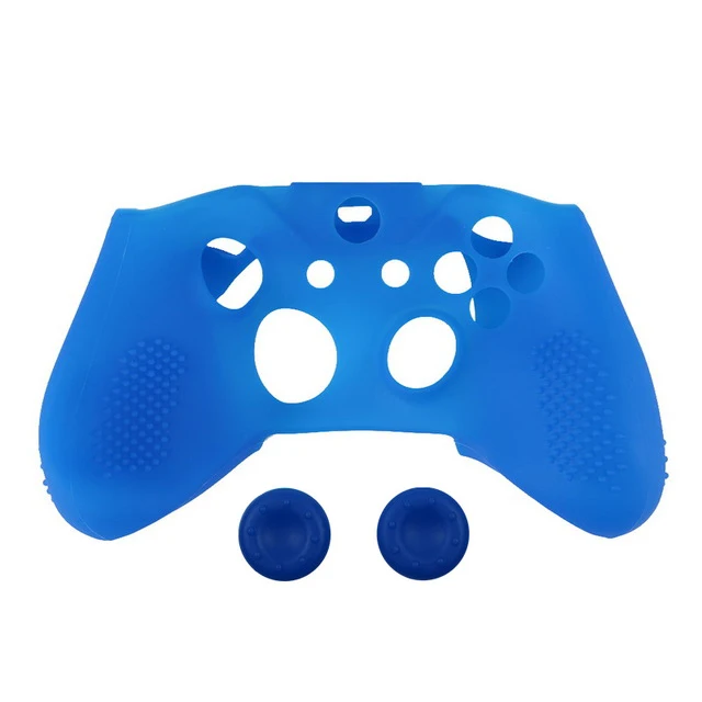 Мягкий силиконовый резиновый геймпад ZOMTOP защитный чехол Чехол игровой коврик джойстик аксессуары для Microsoft Xbox One S контроллер - Color: Blue