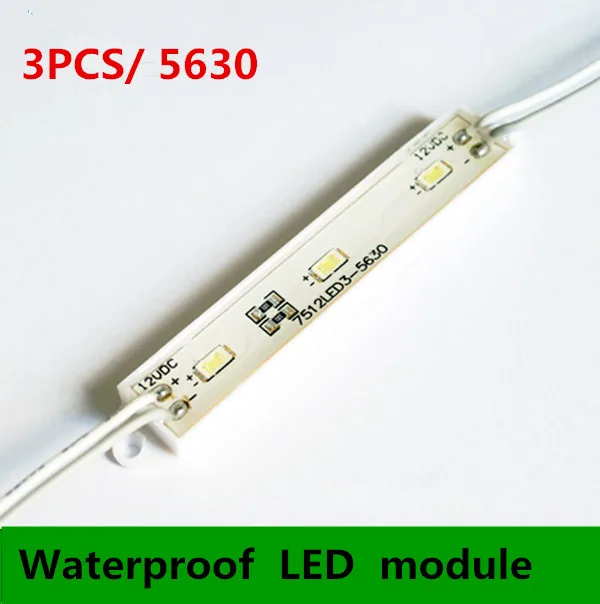 

1000PCS 5630 3 LED Module Dative Light for Letter Sign Advertising backlighting DC12Waterproof Indoor backlight led sign letters