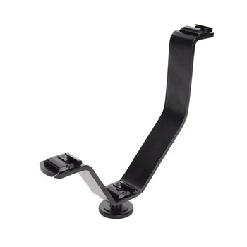 

Dual Hot Shoe V Mount Bracket for Video Lights Microphones Monitors on Cameras and Camcorders