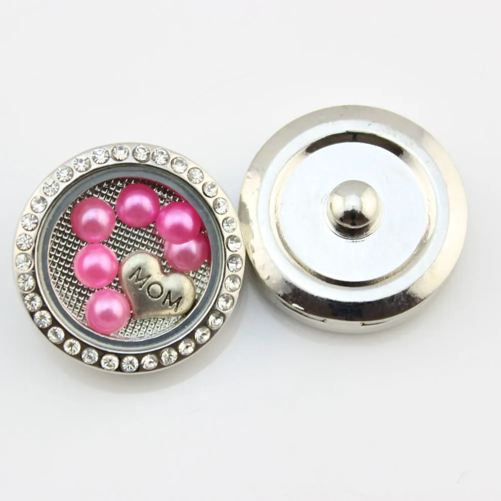Round locket snap button Jewelry snap button 18mm charms with