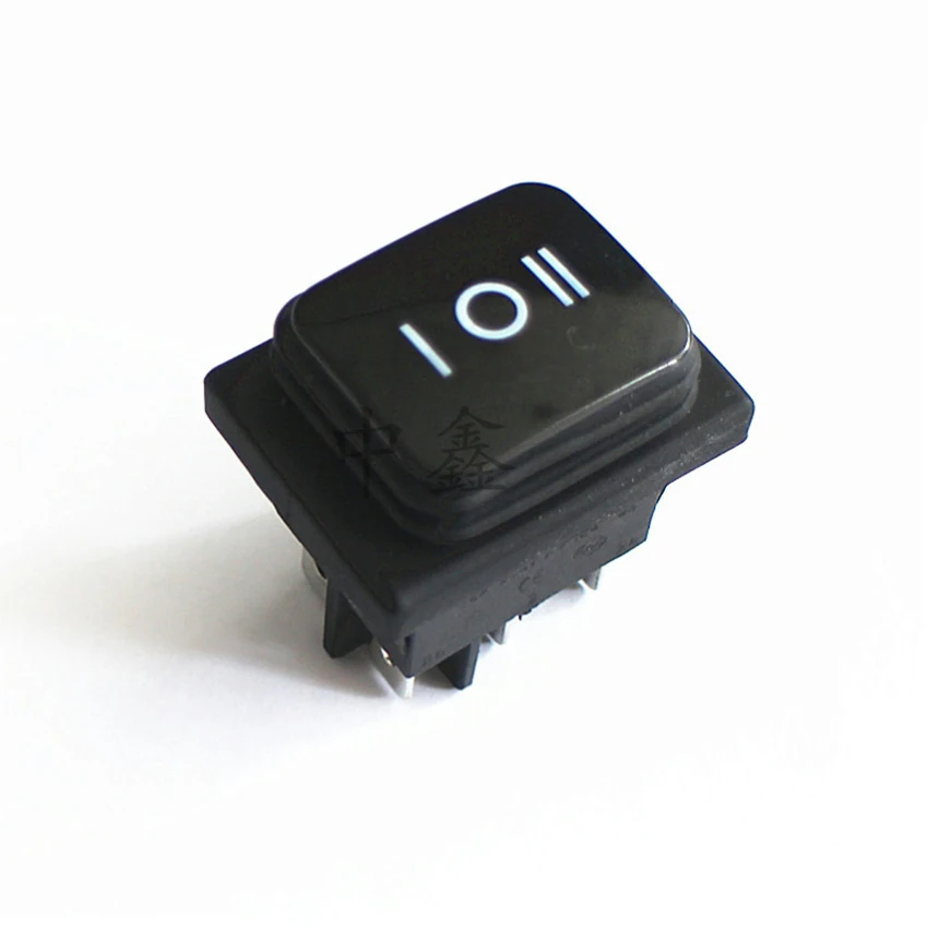 

1PC three position toggle switch 6 feet KCD2 KCD4 (on -off - on) black rocker switch Copper foot