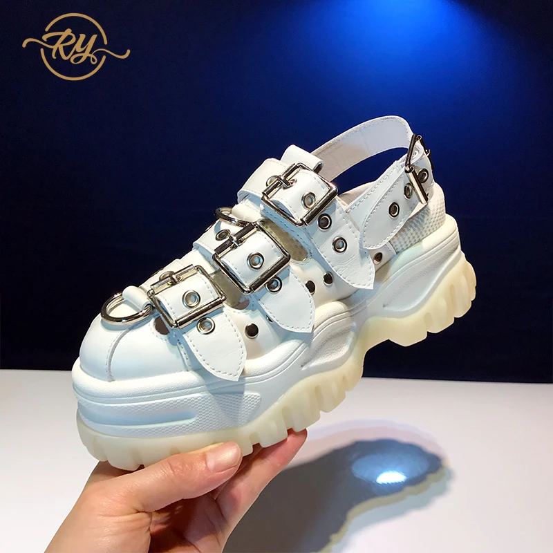 RY RELAA sandalias mujer 2018 роскошная дизайнерская обувь для женщин высокий каблук сандалии