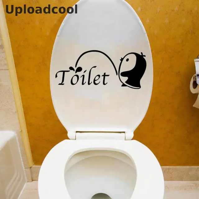 Uploadcool _ Detachable decorated penguin toilet toilet stickers ... Uploadcool _ Detachable decorated penguin toilet toilet stickers ...
