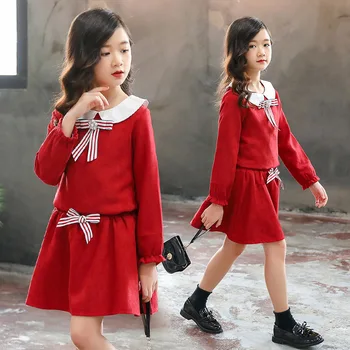 

New 2pcs Toddler Kids Girl Clothes Set Spring Long Sleeve Striped T-shirts Tops + Princess Skirt Outfit Children Suit Ropa 10 12