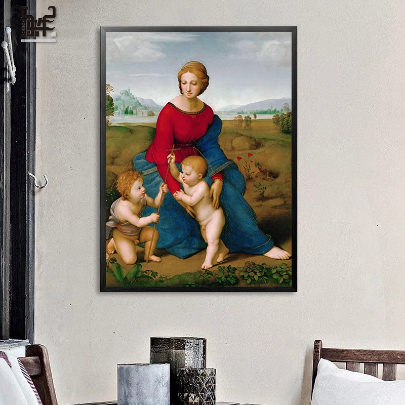 

Raphael Figure Poster Print Madonna Wall Art Classical Canvas Painting Quote Picture Home Decoration for Bedroom Newbility