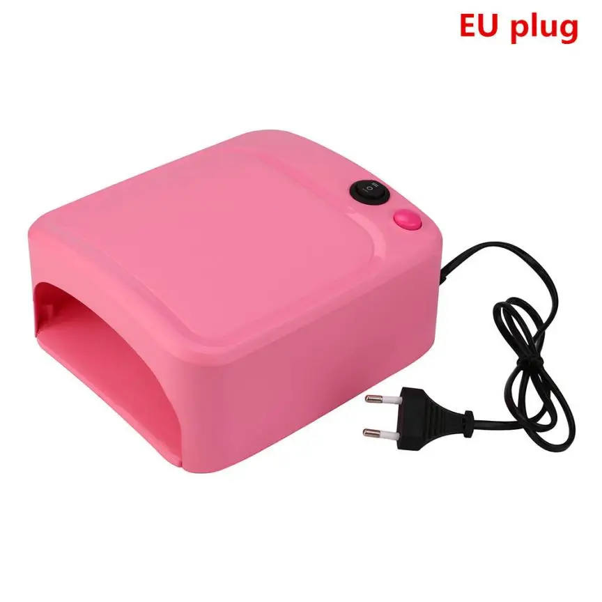 haicar 1 шт. EU Plug 36 Вт УФ лампа для сушки ногтей маникюрный гель с таймером для женщин Pro Nails Art Сушилка инструмент для накладывания лака для ногтей сушилка - Цвет: Розовый