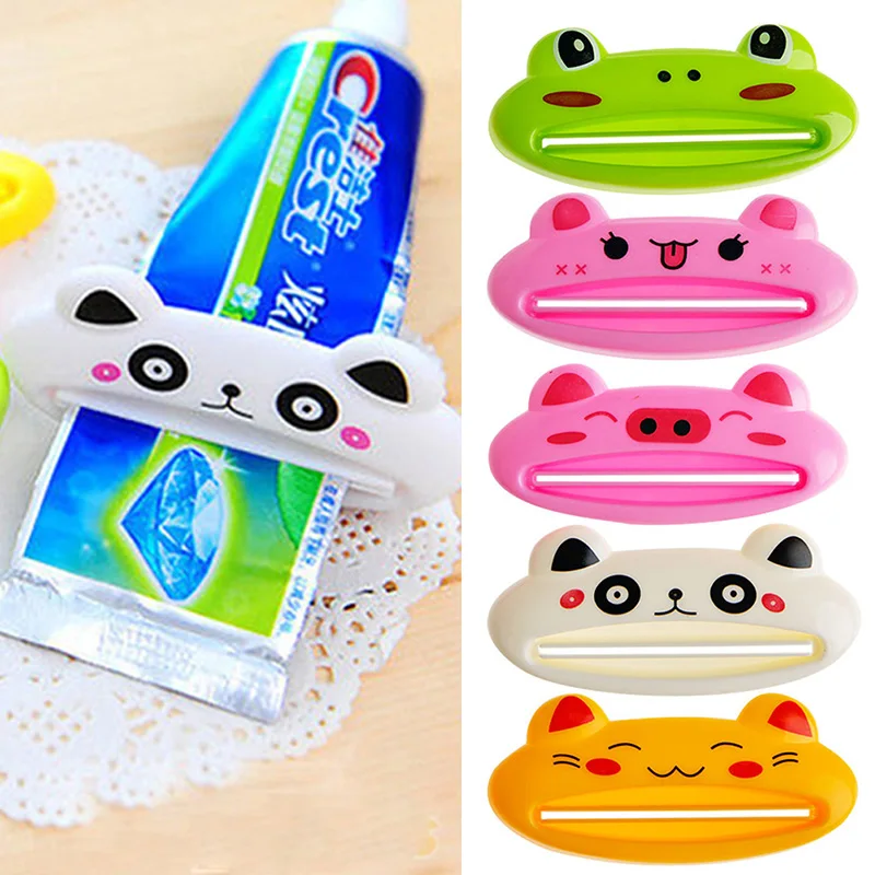 

Cute Bathroom Tube Rolling Holder Squeezer Easy ABS Cartoon Toothpaste Dispenser