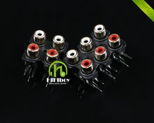 HIFI RCA 90 angle outlet 4 way / pin Female 2 colors Audio Jack AV audio Socket Connector plug