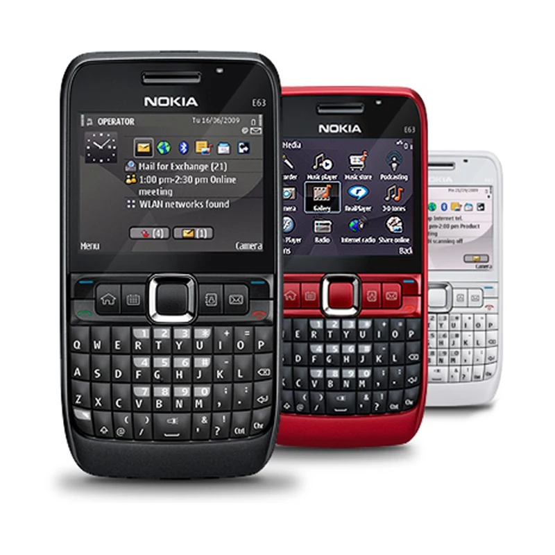 Разблокированный оригинальный NOKIA E63 3G мобильный телефон Wifi Bluetooth 2MP qworty