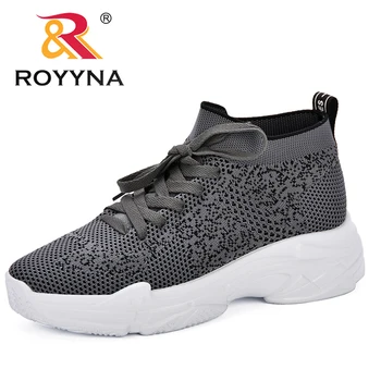

ROYYNA 2018 Autumn Winter Women Shoes Woman Boots Fashion Yarn Elastic comfortable Ankle Boots Luxury Woman Female Socks Boots