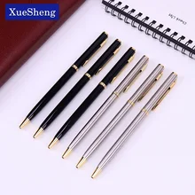 1 шт. стержень из нержавеющей стали вращающаяся металлическая шариковая ручка Канцелярские Шариковые ручки синие чернила офисные школьные принадлежности