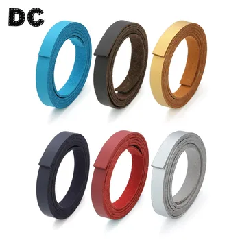 

2pcs/lot 10mm Mixed Color Flat PU Leather Cord Faux Suede Korean Velvet Rope Thread for DIY Necklace Jewelry Making F2020