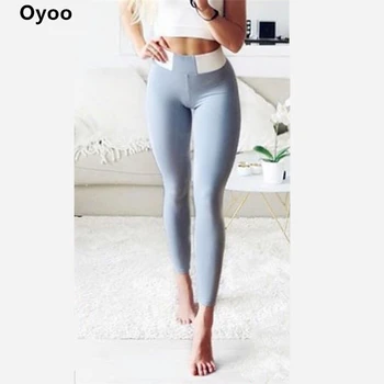 

Oyoo INS hotsale push up tights tummy control athletic leggings women high waist yoga pants compression waistband jogging pants