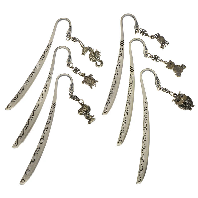 Новые школьные студенческие винтажные Bookarks красивый подарок креативные ретро милые животные дизайн металлическая Закладка для книг