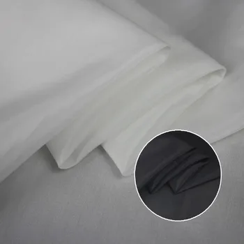 

2017new 140cm wide 12mm silk cotton lining fabric solid color backing lining silk cotton fabric black and white 2 color