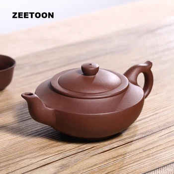 

200cc Chinese Health Care Kung Fu Tea Set Authentic Yixing Purple Clay Teapot All Handmade Han Bian Pot Creative Home Decor New