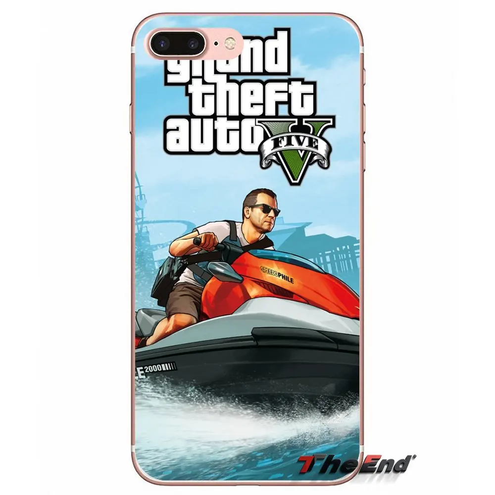 Мобильный телефон чехлы для Apple iPhone X 4 4S 5 5S SE 5C 6 6s 7 8 плюс Plus plus gta grand theft auto san