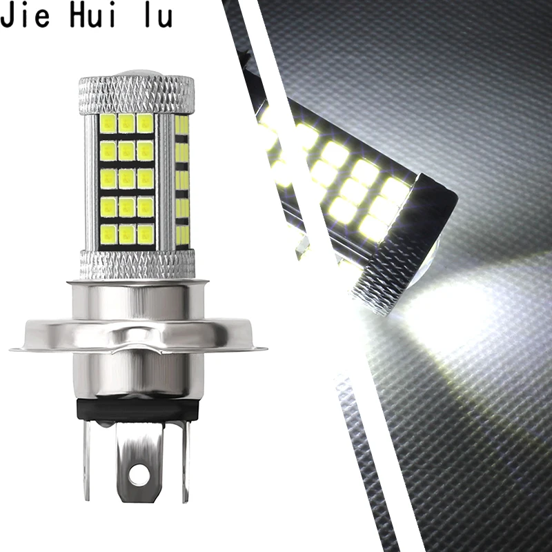 

1Pcs Bright Car LED H4 H7 66 Smd 2835 White Fog Lamp DRL Headlight Auto Daytime Running Light 12V