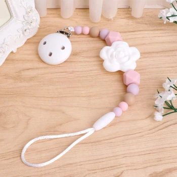 

2018 Baby Kids Silicone Chain Clip Holders Boy Girl Pacifier Soother Nipple Leash Strap